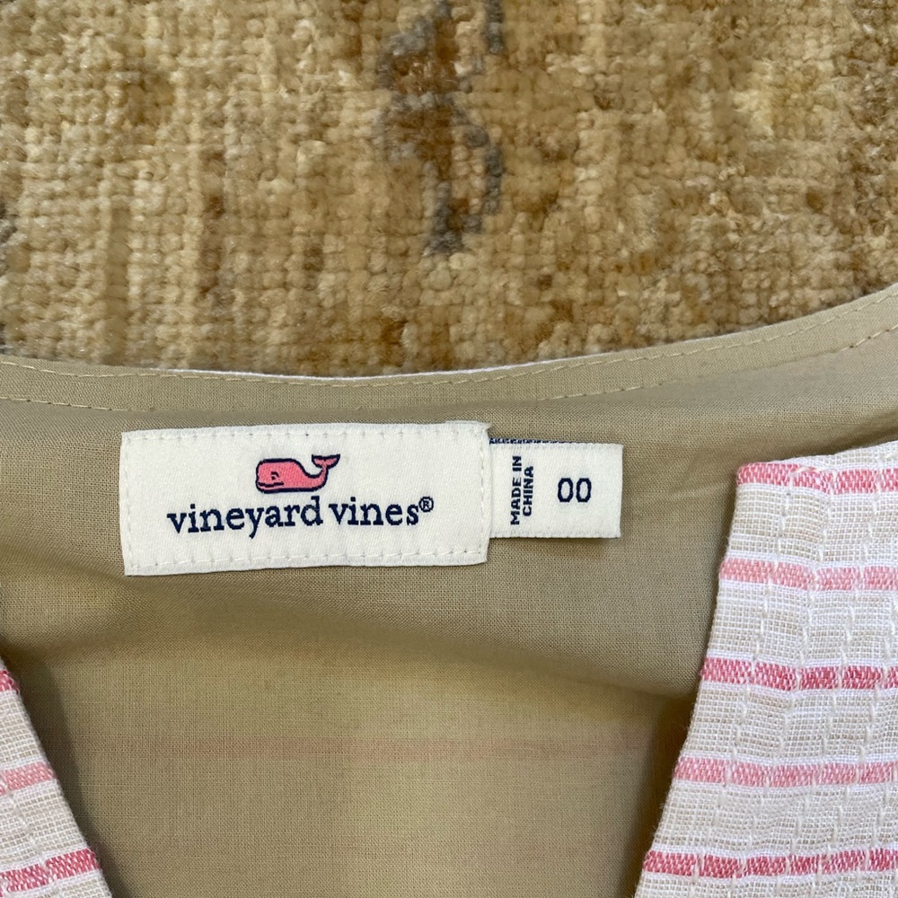 Vineyard Vines 100% Linen Tunic Dress Size 00 - Picture 6 of 10